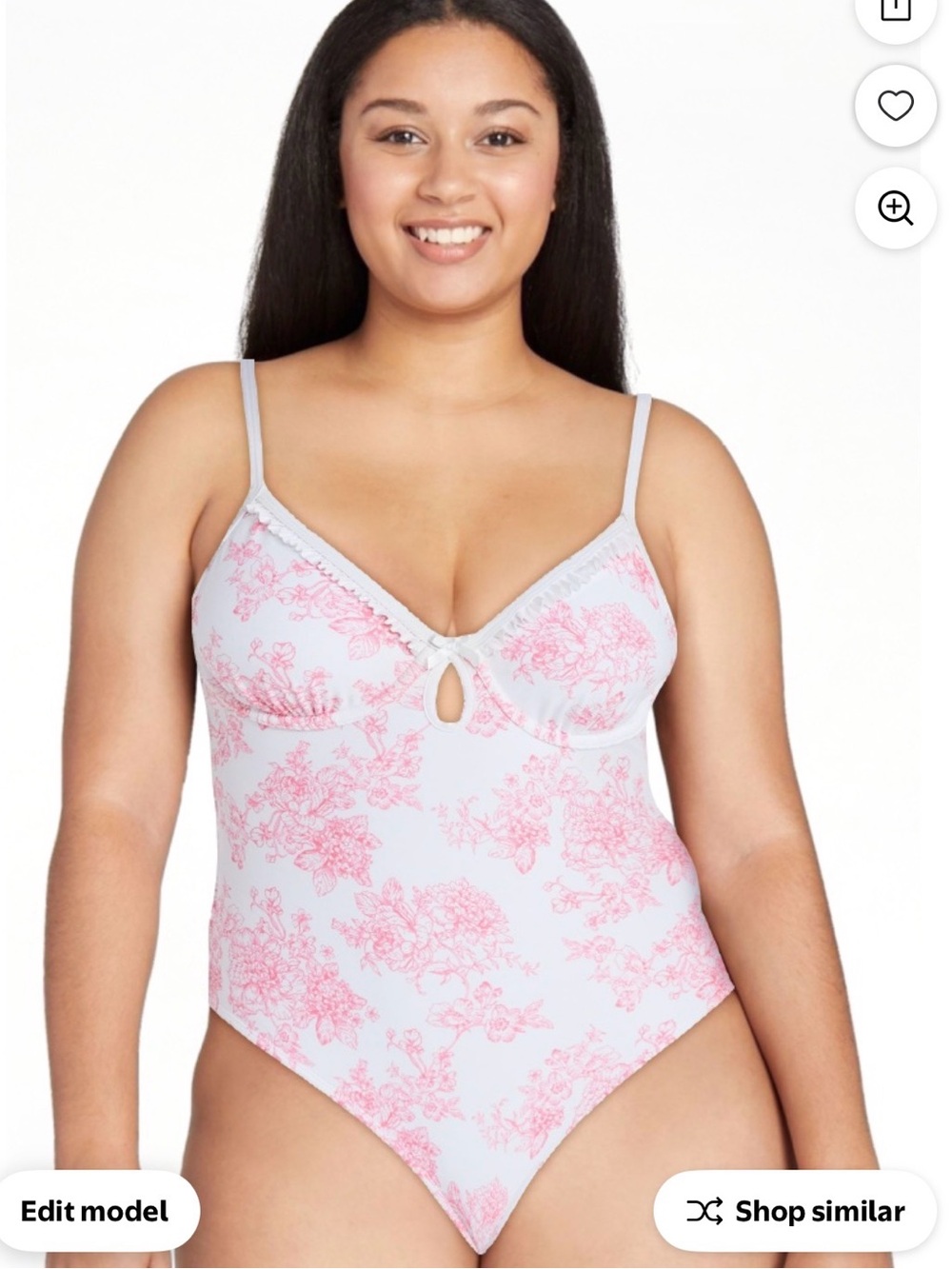 Pink Floral One-Piece Bodysuit
